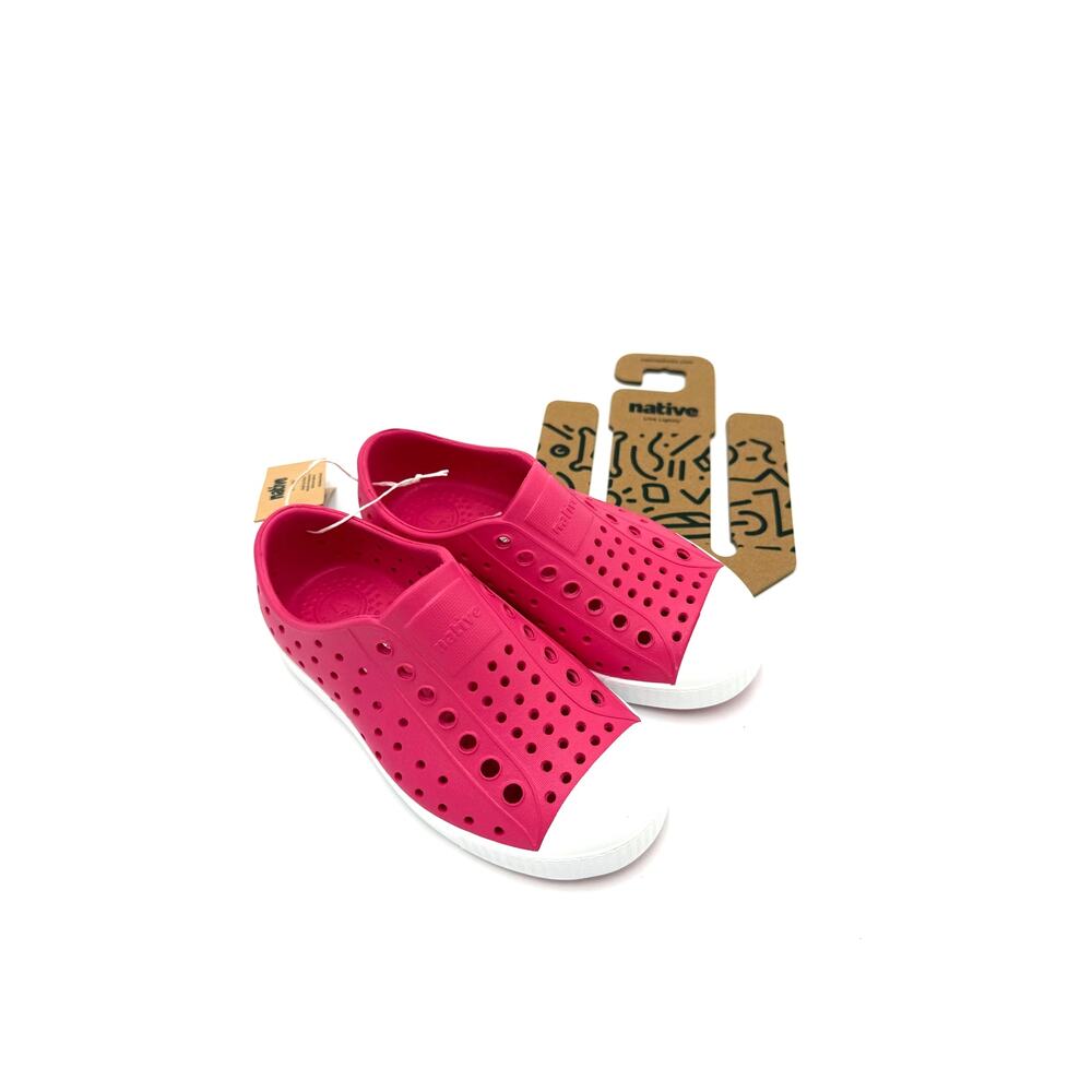 NEW Native Jefferson Child Shoes - Hollywood Pink/Shell White - c10 (toddler 10)